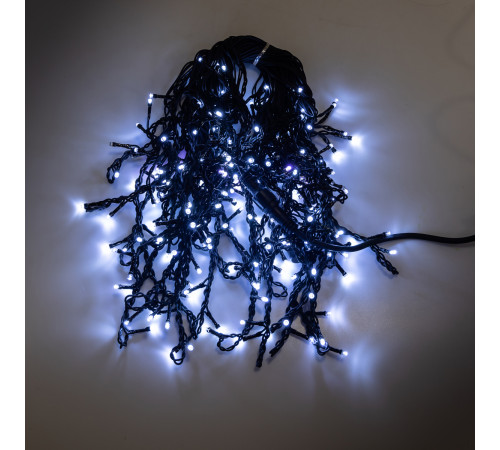 Гірлянда вулична Бахрома 200 LED, 12 м, чорний кабель, білий Гірлянда вулична Бахрома 200 LED, 12 м, чорний кабель, білий
