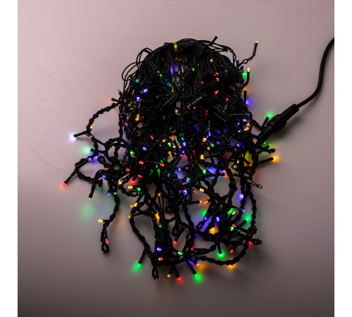 Гірлянда вулична Бахрома 200 LED, 12 м, чорний кабель, мультиколор Гірлянда вулична Бахрома 200 LED, 12 м, чорний кабель, мультиколор