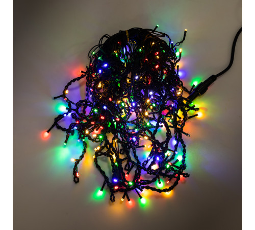 Гірлянда вулична Бахрома 200 LED, 12 м, чорний кабель, мультиколор Гірлянда вулична Бахрома 200 LED, 12 м, чорний кабель, мультиколор