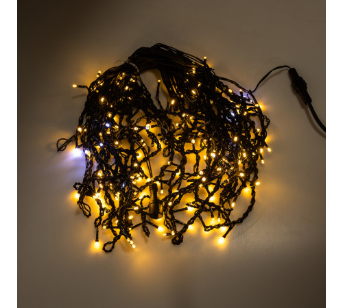 Гірлянда вулична Бахрома 200 LED, 12 м, чорний кабель, жовтий Гірлянда вулична Бахрома 200 LED, 12 м, чорний кабель, жовтий