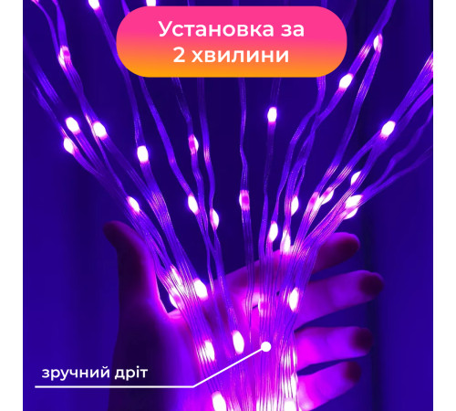 Смарт-гірлянда 250 LED, 2,5 м, з керуванням смартфона, мультиколор