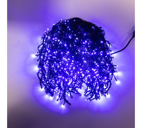 Гірлянда вулична Бахрома 1500 LED, 50 м, чорний кабель, синій Гірлянда вулична Бахрома 1500 LED, 50 м, чорний кабель, синій