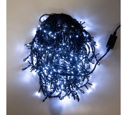 Гірлянда вулична Бахрома 280 LED, 20 м, чорний кабель, білий Гірлянда вулична Бахрома 280 LED, 20 м, чорний кабель, білий