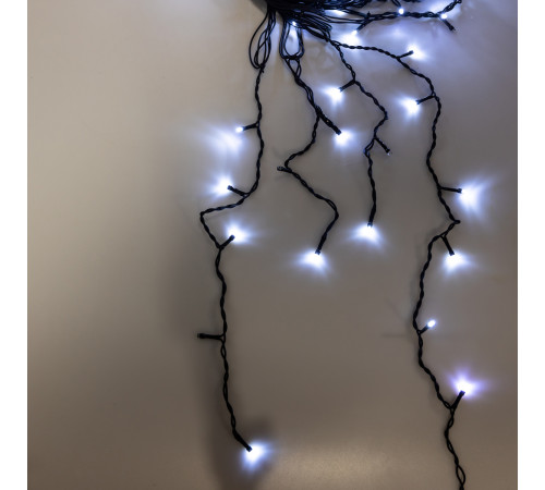 Гірлянда вулична Бахрома 280 LED, 20 м, чорний кабель, білий Гірлянда вулична Бахрома 280 LED, 20 м, чорний кабель, білий