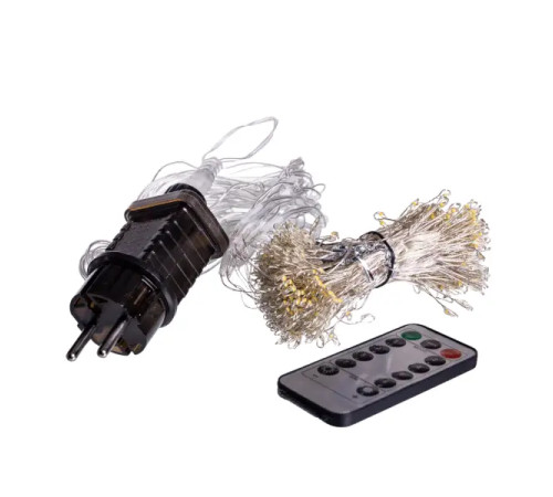 Гірлянда-штора Хвойна лапа 600 LED, 3х3 м, від мережі, жовтий