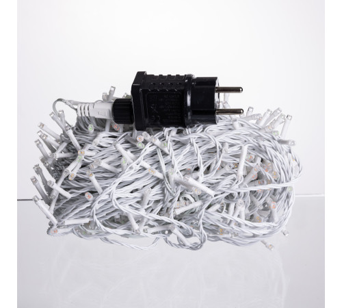 Гірлянда-нитка вулична 500 LED, 50 м, від мережі, білий кабель, мультиколор