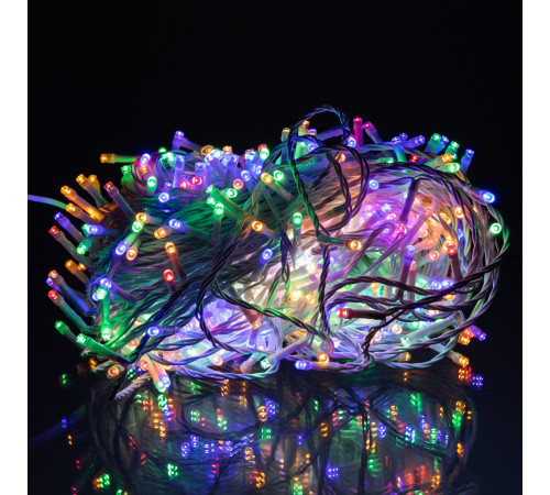 Гірлянда-нитка вулична 500 LED, 50 м, від мережі, білий кабель, мультиколор