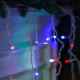 Гірлянда вулична Бахрома 90 LED, 3 м, від мережі, білий кабель, мультиколор