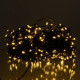 Гірлянда вулична із сонячною панеллю 300 LED, 30 м, чорний кабель, жовтий