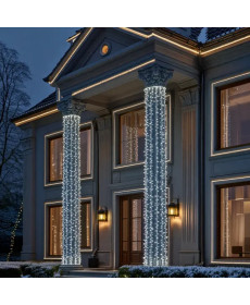 Гірлянда-нитка вулична 500 LED, 50 м, від мережі, білий кабель, білий