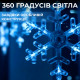 Гірлянда-штора Зірки та сніжинки, 3*1 м, 12 фігур, синій