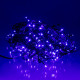 Гірлянда вулична Бахрома 200 LED, 12 м, від мережі, чорний кабель, синій