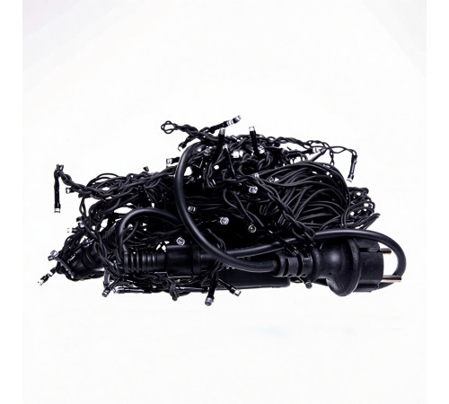 Гірлянда вулична Бахрома 200 LED, 12 м, від мережі, чорний кабель, мультиколор