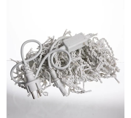 Гірлянда вулична Бахрома 335 LED, 20 м, від мережі, білий кабель, синій