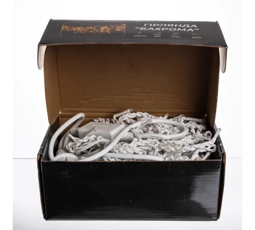 Гірлянда вулична Бахрома 335 LED, 20 м, від мережі, білий кабель, жовтий