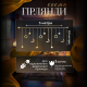Гірлянда-штора Місяць і зірки, 3*0,9 м, 12 фігур, жовтий