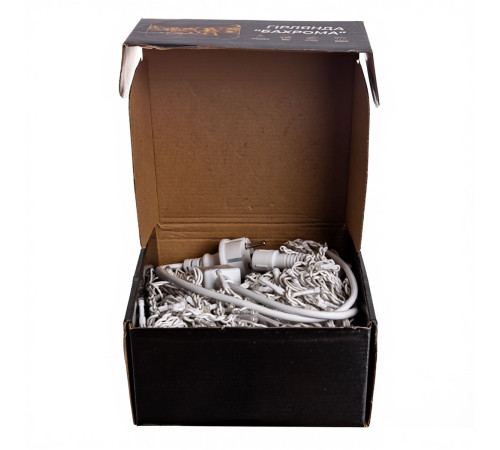 Гірлянда вулична Бахрома 405 LED, 25 м, від мережі, білий кабель, білий