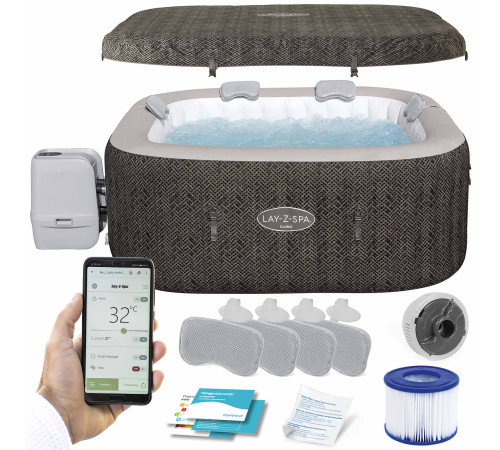 Джакузі-SPA надувне Bestway 6001R Lay-Z Cabo 6‑місне