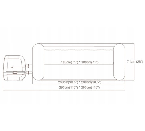 Джакузі-SPA надувне Bestway 6001Q Lay‑Z San Francisco Pro 7‑місне