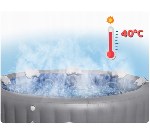 Джакузі-SPA надувне BESTWAY LAY-Z-SPA Santorini HydroJet 7-місне Джакузі-SPA надувне BESTWAY LAY-Z-SPA Santorini HydroJet 7-місне
