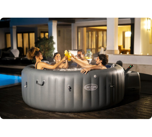 Джакузі-SPA надувне BESTWAY LAY-Z-SPA Santorini HydroJet 7-місне Джакузі-SPA надувне BESTWAY LAY-Z-SPA Santorini HydroJet 7-місне