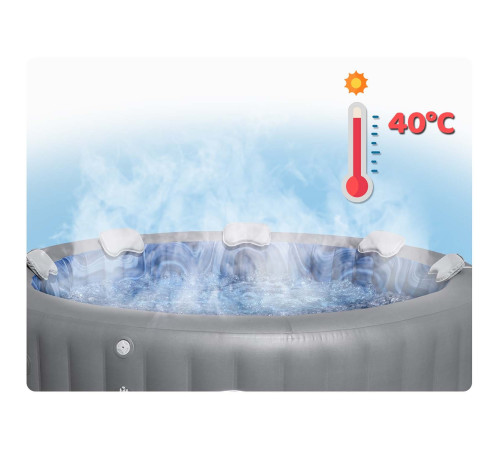 Джакузі-SPA надувне BESTWAY LAY-Z-SPA Santorini HydroJet 7-місне Джакузі-SPA надувне BESTWAY LAY-Z-SPA Santorini HydroJet 7-місне