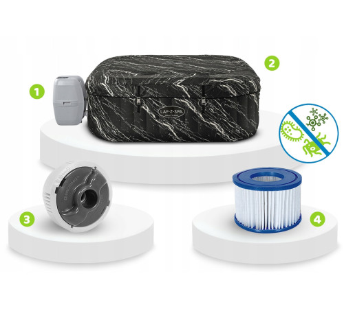 Джакузі-SPA надувне Bestway 6001F SPA Lay‑Z Hollywood 6‑місне