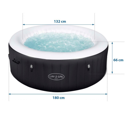 Джакузі-SPA надувне BESTWAY LAY-Z-SPA Miami 4-місне Джакузі-SPA надувне BESTWAY LAY-Z-SPA Miami 4-місне