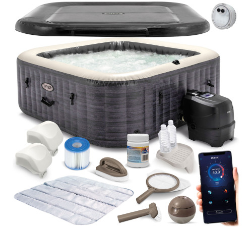 Dmuchane SPA z hydromasażem 4 osobowe INTEX 28450 + Generator chloru