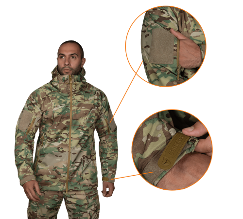 Комплект Softshell (Костюм+Бейсболка) Multicam (8358), XXL