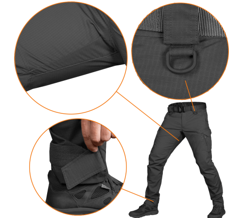 Штани Герць Rip-Stop Stretch Чорні (7940), S Штани Герць Rip-Stop Stretch Чорні (7940), S