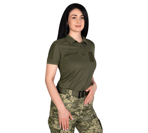 Жіноче поло Pani Army ID LT Олива (8080), XL