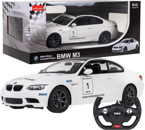 BMW M3 білий RASTAR модель 1:14 Автомобіль на дистанційному керуванні + пульт 2,4 ГГц