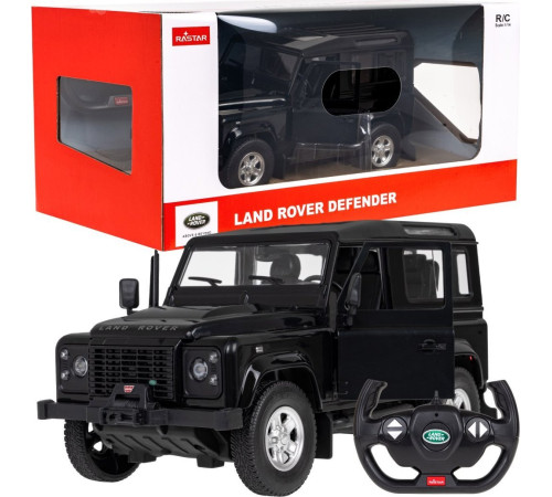 Land Rover Defender чорний RASTAR модель 1:14 + Пульт 2,4 ГГц + Ручне відкривання дверей