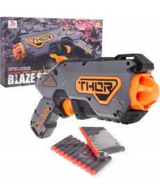 Дитячий іграшковий пістолет Blaze Storm для дітей 8+ 20 безпечних куль + пружинний механізм Сірий ZMI.ZC7150