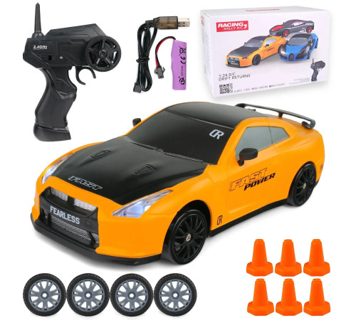Дитяча машинка для дрифту Racing Rally R/C Nissan GT-R жовта Дитяча машинка для дрифту Racing Rally R/C Nissan GT-R жовта
