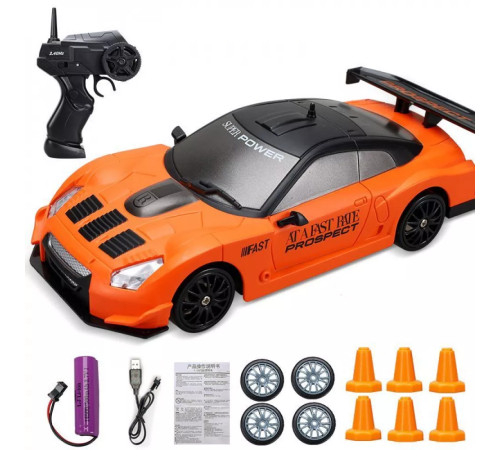 Дитяча машинка для дрифту Racing Rally R/C Nissan GT-R GT3 оранжева Дитяча машинка для дрифту Racing Rally R/C Nissan GT-R GT3 оранжева