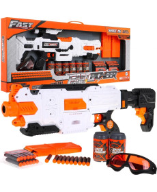 Велика дитяча рушниця 8+ аксесуарів + 48 м'яких куль Fast Pioneer Toy Gun