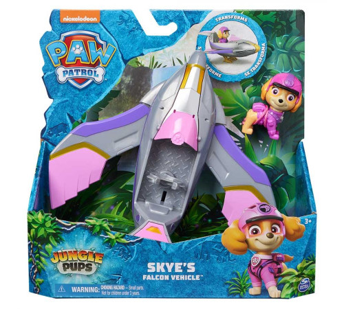 Машинка-трансформер дитяча Spin Master З водієм у джунглях Скай "Щенячий патруль"