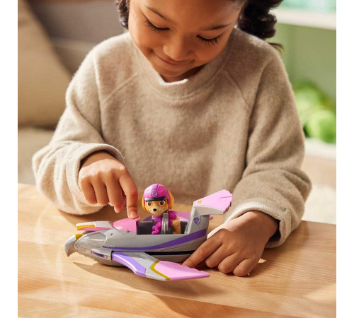 Машинка-трансформер дитяча Spin Master З водієм у джунглях Скай "Щенячий патруль"