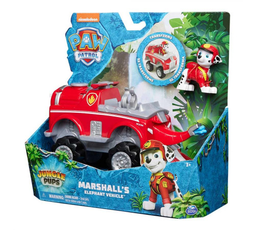Машинка-трансформер дитяча Spin Master З водієм у джунглях Маршал "Щенячий патруль"