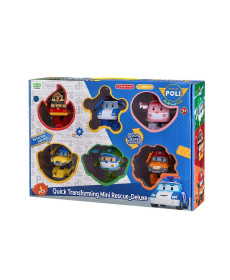 Машинки дитячі Roi Visual Міні рятівники-трансформери делюкс 6 шт
