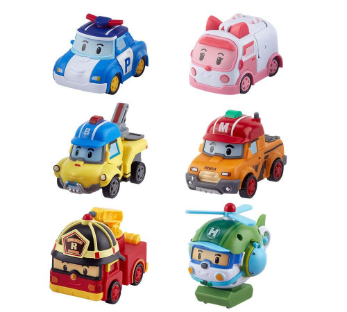 Машинки дитячі Roi Visual Міні рятівники-трансформери делюкс 6 шт