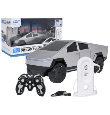 Дитяча машинка  Ramiz 9076 на дистанційному керуванні + зарядна станція, чорно-сіра