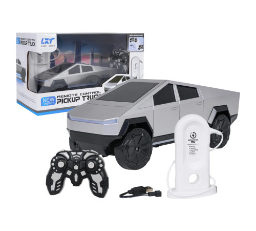 Машинка дитяча Ramiz 9076 на дистанційному керуванні + зарядна станція, чорно-сіра