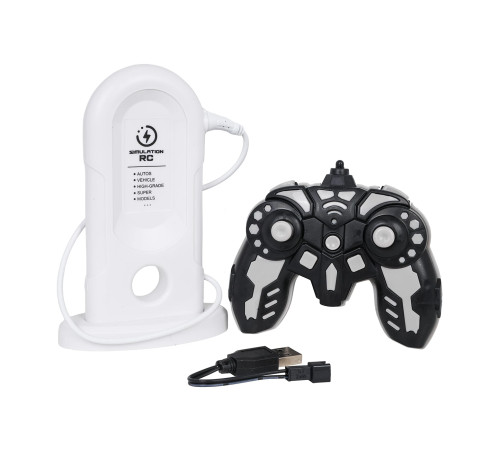 Машинка дитяча Ramiz 9076 на дистанційному керуванні + зарядна станція, чорно-сіра