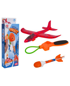 Метальний літак дитячий Ramiz 819-21B 2в1, червоний