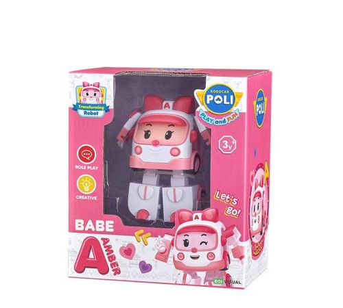 Машинка-трансформер дитяча Roi Visual Робокар малюк Ембер