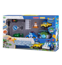 Набір машинок дитячих Roi Visual Міська серія GoGo Поллі, Баккі, Хеллі + аксесуари