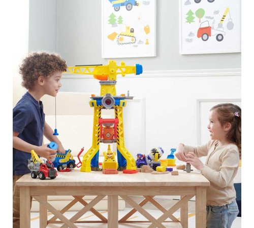 Машинки дитячі Spin Master Кремез і команда: Підйомний кран-вежа Бухти будівельників "Щенячий патруль"